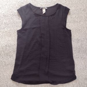 H&M Black Cap Sleeve Blouse